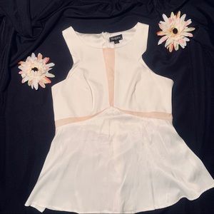 🌺 Bluejuice Rocket Peplum Tank Top Cream Sz AU12